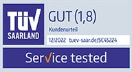 Freiwilliges Prüfzeichen "Service tested", TÜV-Saarland